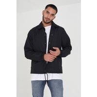 Brave Soul Men's Lightweight Coach Style Jacket in Black | Size: Large