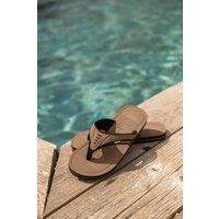 Weird Fish Men's Foster Flip Flops in Tan | Size: 10
