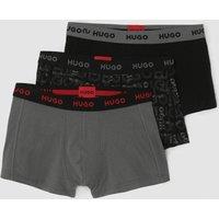 Hugo Men's Boxer BR Triplet Design Grey/Black | Size: Medium
