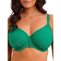 Fantasie Women's Beach Waves Gathered Full Cup Bikini Top in Green | Size: 32F
