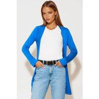 Aftershock London Women's Boyfriend Cardigan with Pockets in Royal | Size: Medium/Large