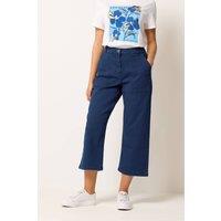 M&Co Women's Stretch Carpenter Cropped Jeans in Indigo | Size: 14S