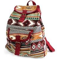 KDMD Women's Ethnic Jacquard Backpack & Sling Bag - Stylish Travel & Casual Bag