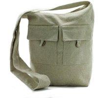 KDMD Women's Natural Tones Two Pocket Canvas Bag-Large, Durable & Stylish