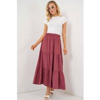 Big Dart Women's Textured Maxi Skirt in Dusty Pink | Size: Large