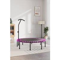 Living and Home 48" Foldable Bungee Trampoline with Adjustable TBar in Pink