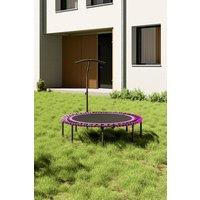H&O Direct Fitness Trampoline 48in Foldable Bungee Rebounder with T-Handle Pink