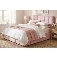 Stratus Interiors Cloud Fabric Cubed Platform Bed - No Storage in Pink | Size: Double
