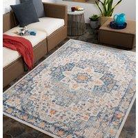 Livabliss Huntington Beach-Vintage Blue Beige Orange In- & Outdoor Rug | Size: 200 cm x 275 cm