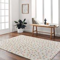 Livabliss Rodos Modern Soft Plush Pile Rug in Ivory | Size: 160 cm x 215 cm