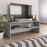 Berkfield Home TV Cabinet Concrete Grey 100x40x40 cm Engineered Wood | Size: 100 x 40 x 40 cm