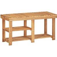 Berkfield Home Shoe Rack 90x32x46 cm Solid Acacia Wood in Brown | Size: 90 x 32 x 46 cm