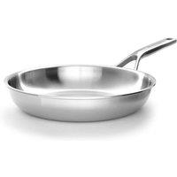 KitchenAid Tri-Ply Stainless Steel Non-Stick Frying Pan - Uncoated in Silver | Size: 24 cm