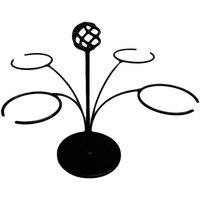 Poppyforge 4 Glass Cocktail Tree Sundries - W35.6xH31.7 cm - Powder Coated Black