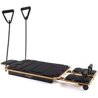 Myga Wooden Pilates Reformer - Compact Home Fitness & Core Strength Trainer in Brown