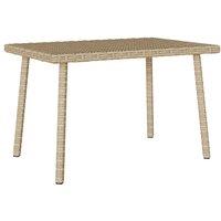 Berkfield Home Garden Coffee Table Rectangular Beige 60x40x37 cm Poly Rattan | Size: 60 x 40 x 37 cm