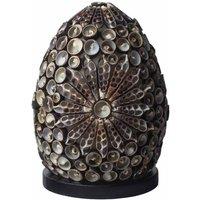 KDMD Boho Sea Shell Lamp - Chocolate Twist Oval, 15cm Coastal Decor