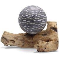 KDMD DriftGlow Grey Luna Shade Lamp - Driftwood & Diffused Light