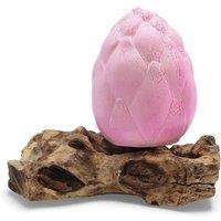 KDMD DriftGlow Crackle Lotus Lamp - Purple, Natural Driftwood & Shade in Purple