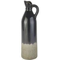 KDMD Decorative Tall Navy Stoneware Jug for Rustic Home Decor