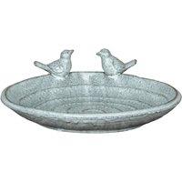 KDMD Eira Bird Bath - Elegant Outdoor Garden Decor & Wildlife Accessory in Light Grey