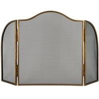 KDMD Antiqued Brass Fire Screen - Classic Fireplace Safety & Decor in Gold