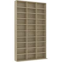 Berkfield Home CD Cabinet Sonoma Oak 102x16x177.5 cm Engineered Wood in Brown