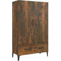 Berkfield Home Highboard Smoked Oak 70x31x115 cm Engineered Wood in Brown | Size: 70 x 31 x 115 cm