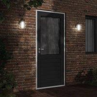 Berkfield Home Outdoor Wall Lights 2pcs Black Stainless Steel
