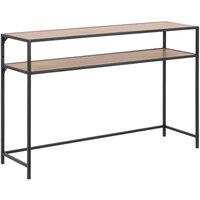 Furniture To Go Seaford Black Metal Console Table With Oak Top
