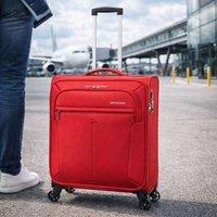Dragodirect 19 Inch Roller Suitcase Compact Travel Luggage Bag in Red