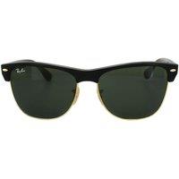 Ray-Ban Oval Demi Shiny Black Green Clubmaster Oversized 4175 Sunglasses