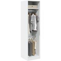 Berkfield Home Wardrobe White 50x50x200 cm Engineered Wood | Size: 50 x 50 x 200 cm