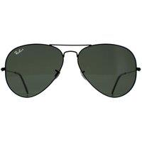 Ray-Ban Aviator Black Green Polarized Aviator 3025 Sunglasses