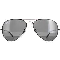 Ray-Ban Aviator Polished Black Black Polarized Aviator 3025