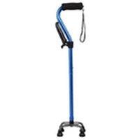 EONLION Height Adjustable Quad Base Walking Stick Mobility Aid Cane in Blue