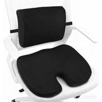 Havendro Lumbar Back Support Cushion Car Seat Home/Office Wheelchair in Black