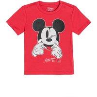 Cool Club Boy's Mickey Mouse Short Sleeve Graphic T-Shirt in Red | Size: 12-18 m