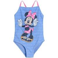 Cool Club Girl's Cross Back Minnie Mouse Graphic Swimsuit in Blue | Size: 5 Years