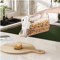 Living and Home 2.8L Dry Food Airtight Cereal Grain Storage Container with Measuring Cup in White