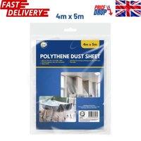 Bedsland Polythene Dust Sheet Heavy Duty Cover for Painting Protection in Clear