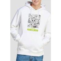 Star Wars - The Mandalorian Star Wars The Mandalorian Grogu Manga Comic Unisex Hoodie, White | Size: Medium