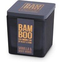 Bamboo Small Soy Wax Candle - Vanilla & White Woods in Dark Grey