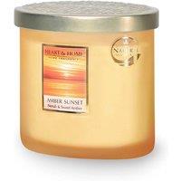 Heart and Home Twin Wick Soy Wax Candle - Amber Sunset in Cool White