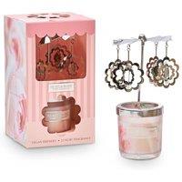 Heart and Home Mini Soy Wax Candle & Carousel Gift Set (Loving Blooms) in Cool White