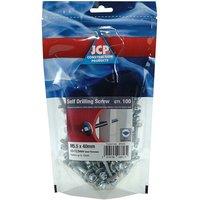 JCP CONSTRUCTION PRODUCTS Metalfix Self-Drilling Screws 5.5 x 40mm - Box of 500 in Silver