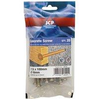 JCP CONSTRUCTION PRODUCTS Concrete Screws Csk Hd 7.5 x 120mm - Box of 50 in Gold