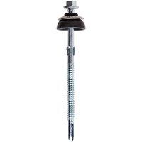 JCP CONSTRUCTION PRODUCTS Fibre Cement Screws Heavy Section BZP 6.3 x 200mm - Box of 50 in Silver