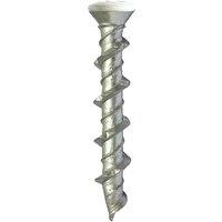 JCP CONSTRUCTION PRODUCTS Wall Screws Csk Head White Head 5.0 x 50mm - Box of 100 in Silver