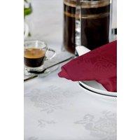 Vision Polyester Rose Design Coloured Napkin in Burgundy | Size: 41 cm x 41 cm